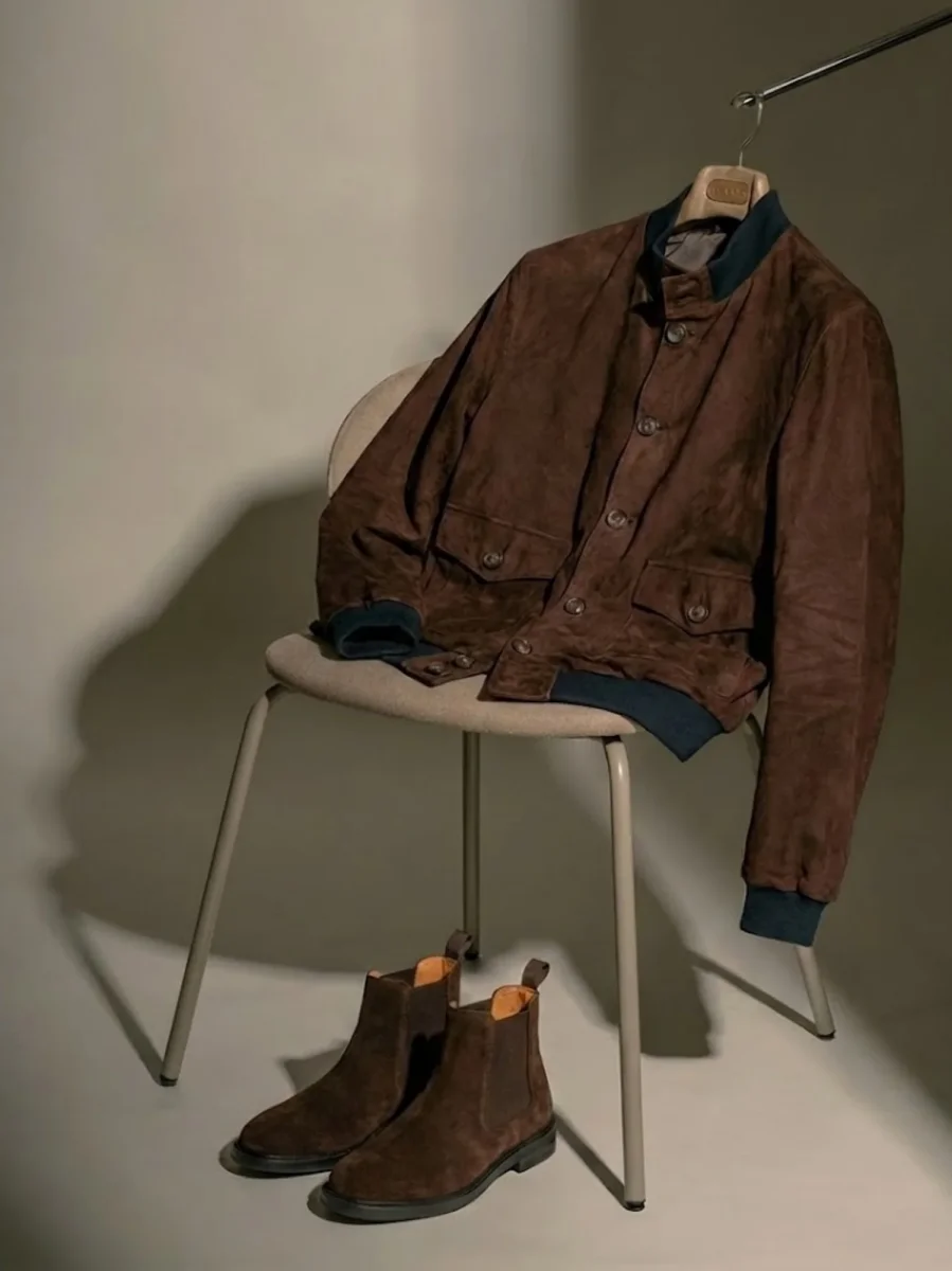 STIVALETTO CHELSEA IN PELLE SCAMOSCIATA TESTA MORO - immagine 7