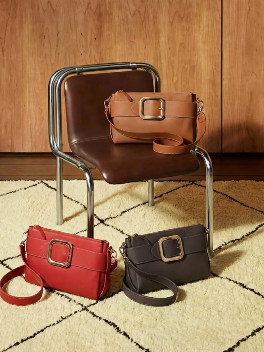 BORSA TRACOLLA IN PELLE CUOIO - immagine 9