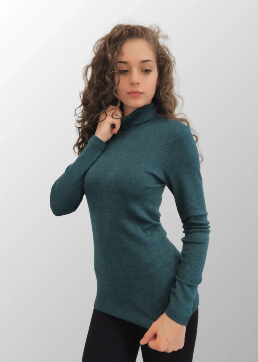 Maglia con lupetto Sophie in Modal Lana Cashmere