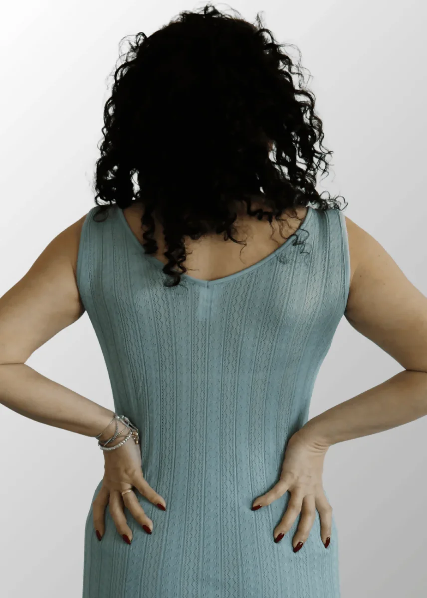 Top jacquard spalla larga Diana in Cotone Seta - immagine 8