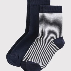 2 PAIA DI CALZINI IN COTONE MILLERIGHE BAMBINO