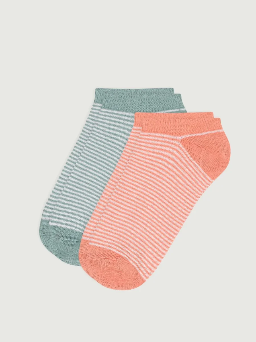 2 paia di calzini bambino in cotone millerighe