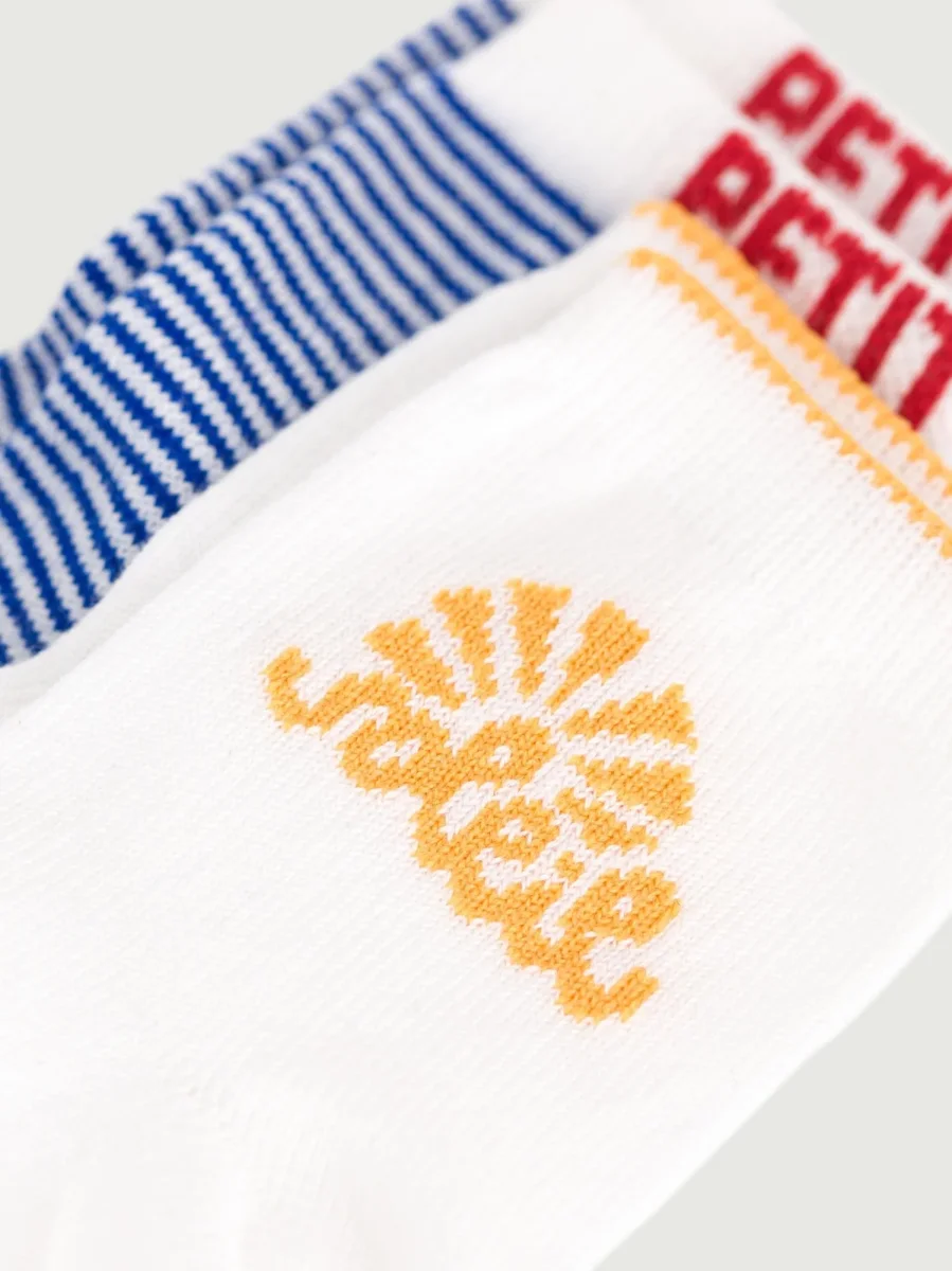 2 paia di calzini in cotone a righe bambino - immagine 3