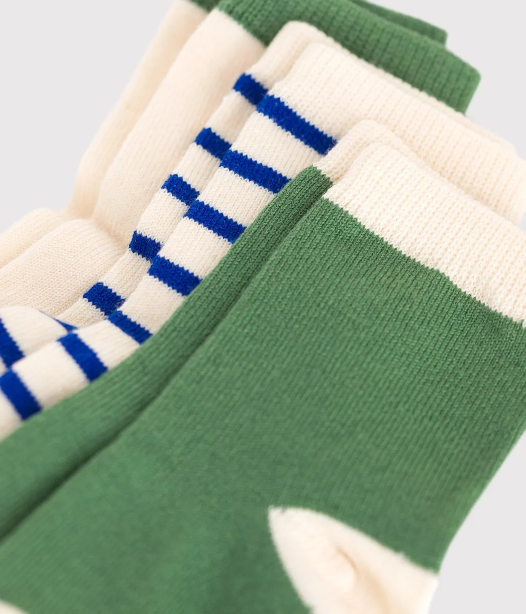 3 paia di calzini per neonati in cotone a righe - immagine 3