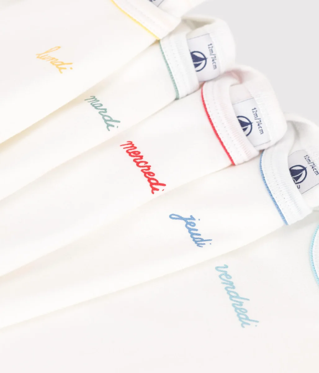 5 BODY A MANICHE CORTE CON I GIORNI DELLA SETTIMANA - immagine 4