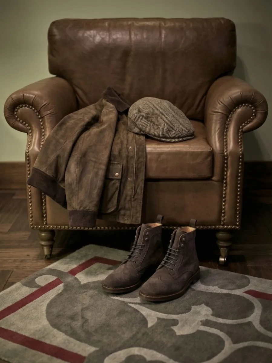 GIACCA PELLE BALMORAL COLOR ALGA - immagine 9