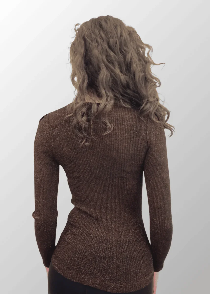 Maglia lamé maniche lunghe Nati in Lana Seta - immagine 9