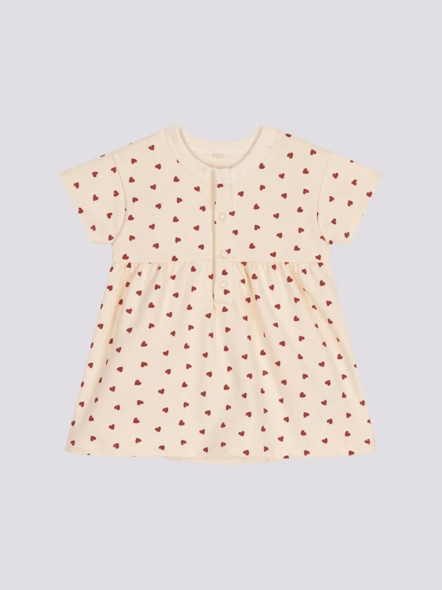 ABITO A CUORI BEBÈ FELPATO LEGGERO CON BODY