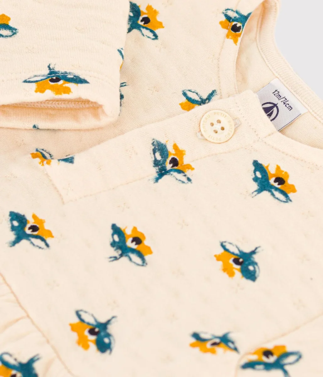 ABITO A MANICHE LUNGHE IN TUBIQUE TRAPUNTATO CON STAMPA - immagine 3