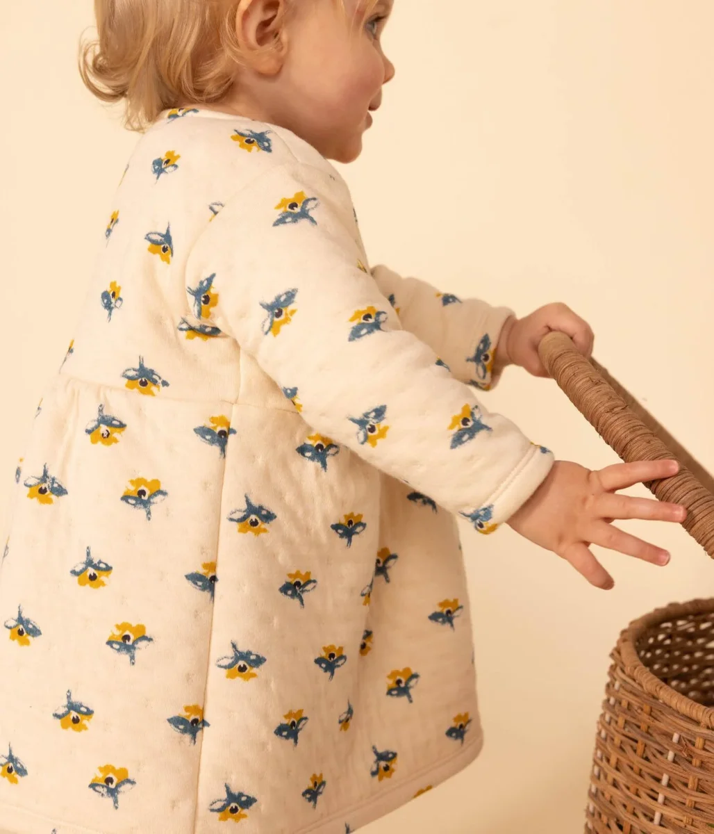 ABITO A MANICHE LUNGHE IN TUBIQUE TRAPUNTATO CON STAMPA - immagine 6