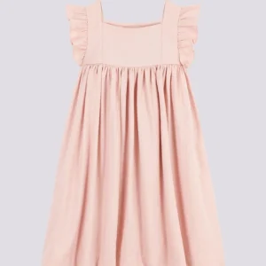 ABITO BAMBINA SENZA MANICHE IN COTONE LAVORATO