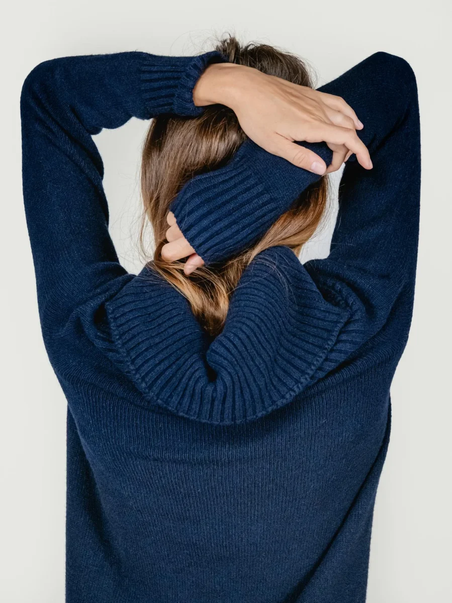 ABITO CORTO IN MAGLIA BLU - immagine 5