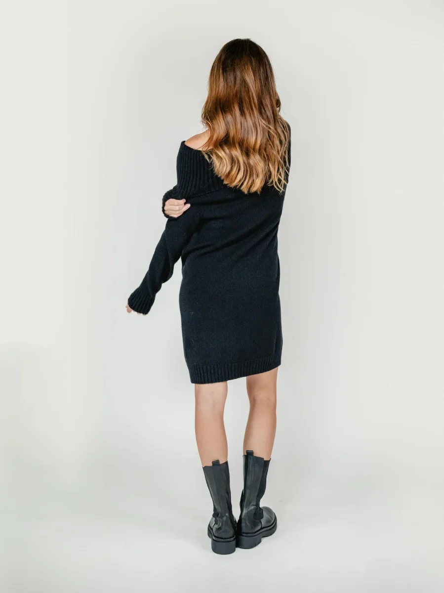 ABITO CORTO IN MAGLIA NERO - immagine 4