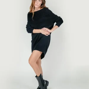 ABITO CORTO IN MAGLIA NERO