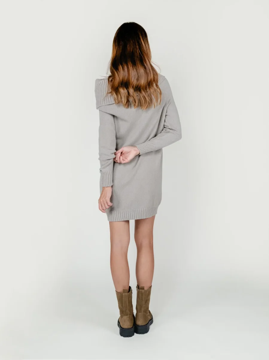 ABITO CORTO IN MAGLIA TORTORA - immagine 4