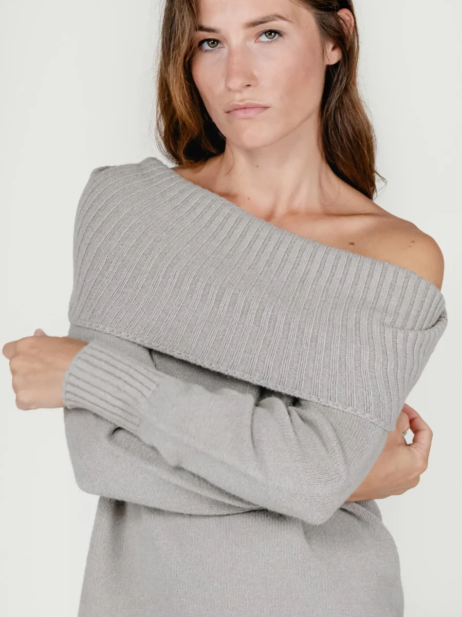 ABITO CORTO IN MAGLIA TORTORA - immagine 5