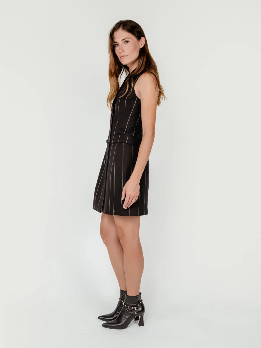 ABITO GILET GESSATO TESTA MORO - immagine 3