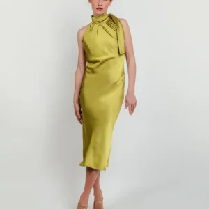 ABITO HALTER COLOR PISTACCHIO