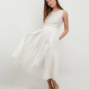 ABITO LUNGO BIANCO CON FUSCIACCA