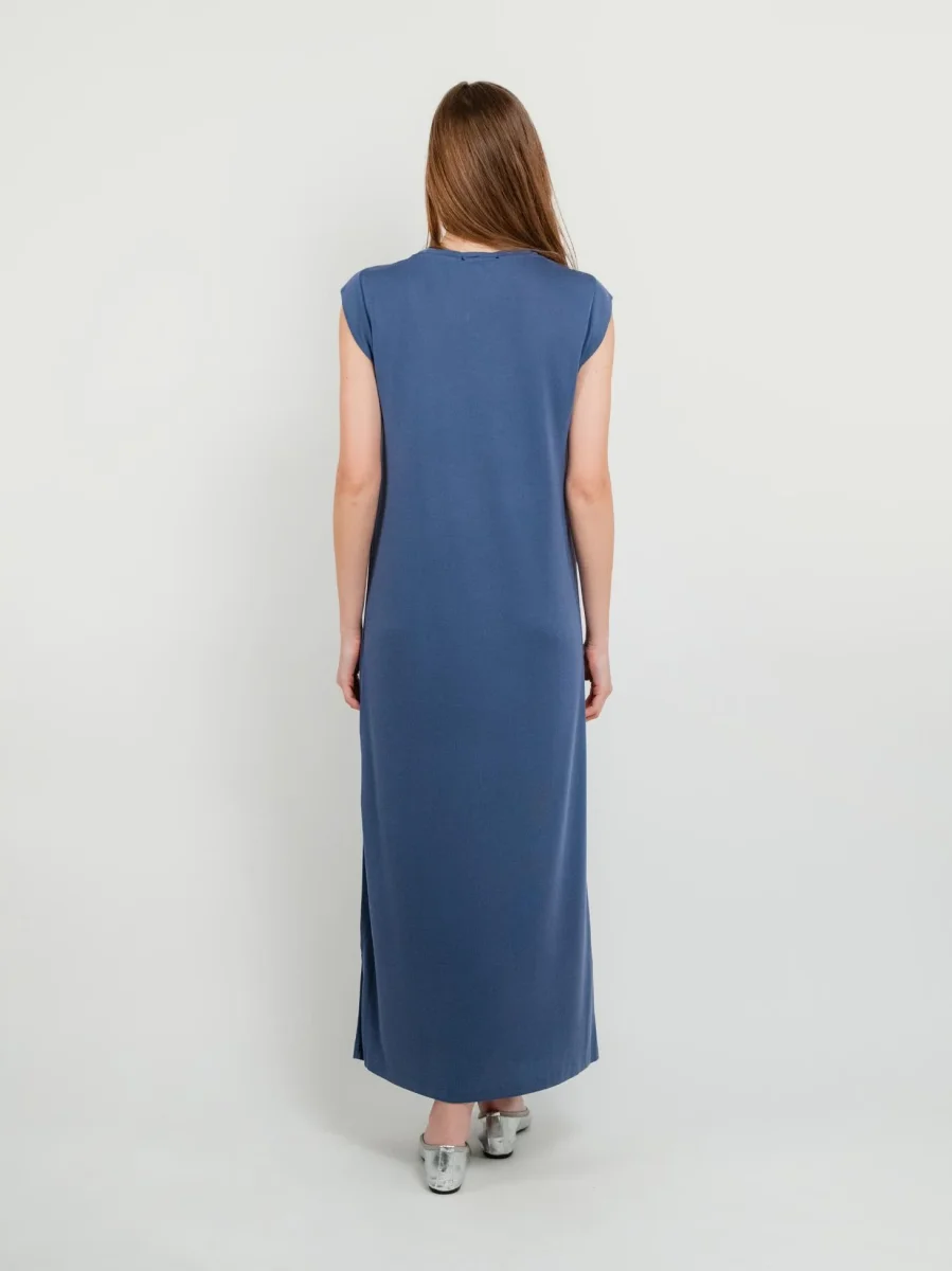 ABITO LUNGO BLUETTE CON MANICHE CORTE - immagine 6