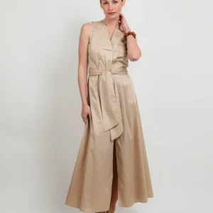 ABITO LUNGO CON FUSCIACCA SABBIA