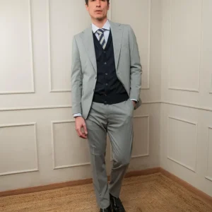 ABITO MONOPETTO IN FRESCO LANA GRIGIO