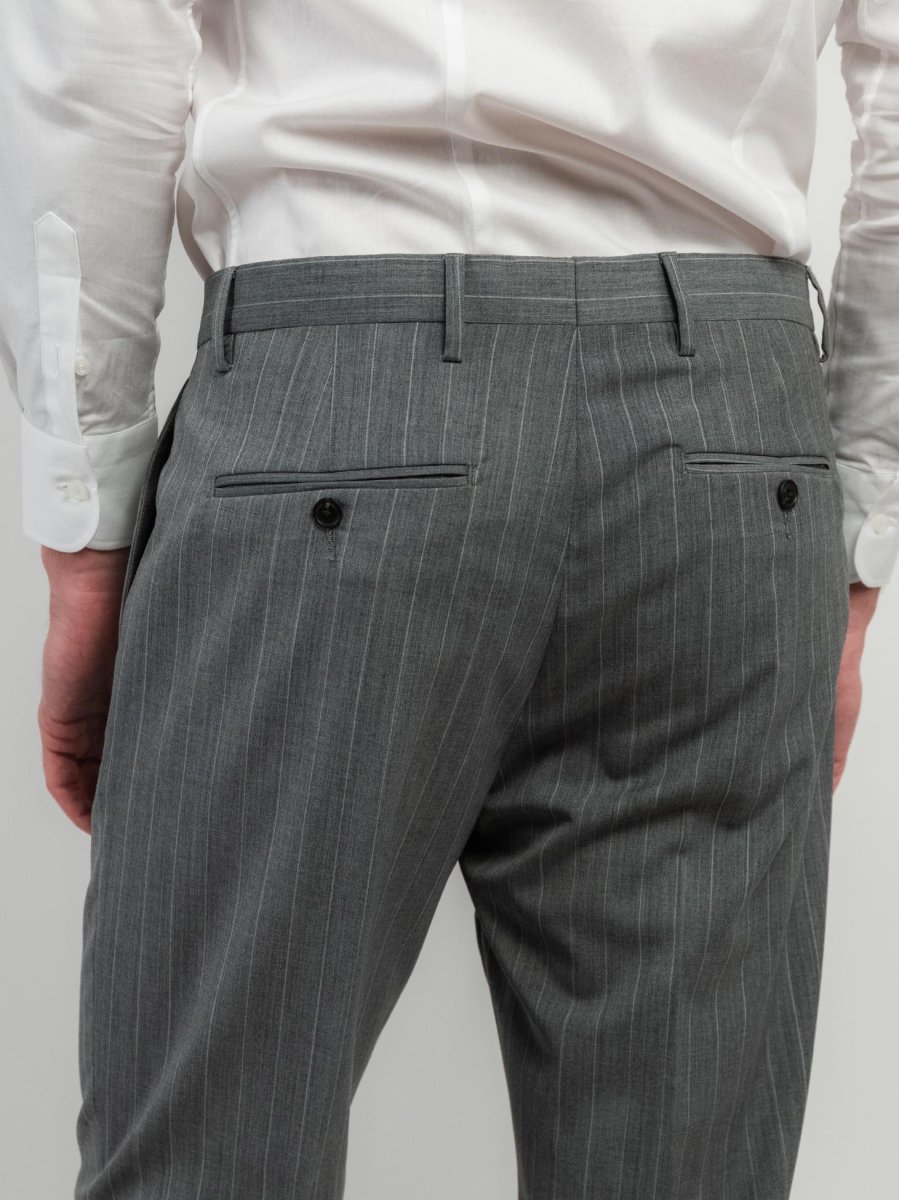 ABITO MONOPETTO IN FRESCO LANA GRIGIO GESSATO - immagine 7