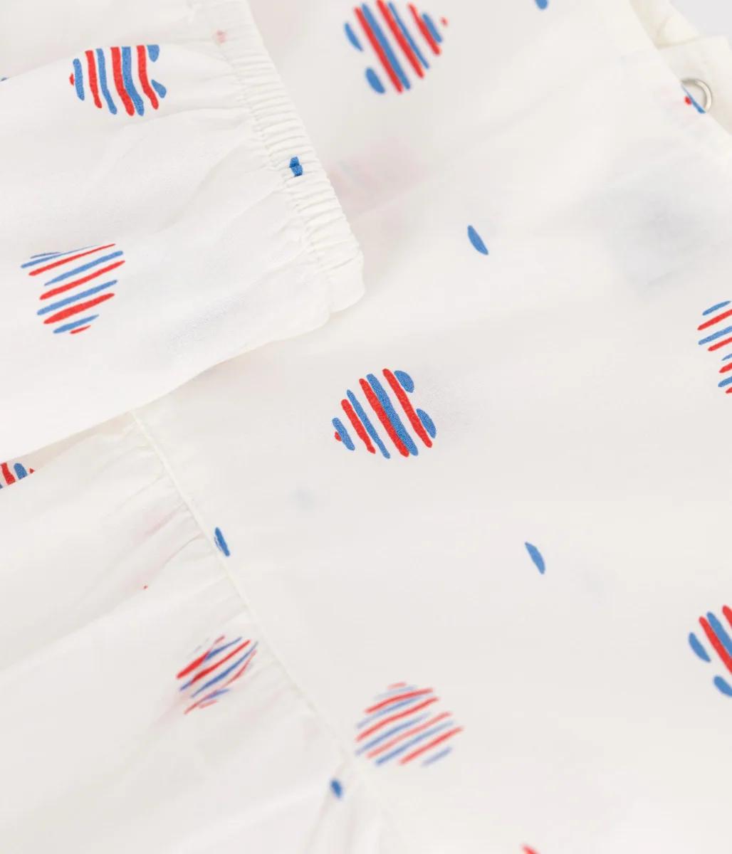 ABITO NEONATA A MANICHE CORTE CON BLOOMER STAMPA A CUORI - immagine 5