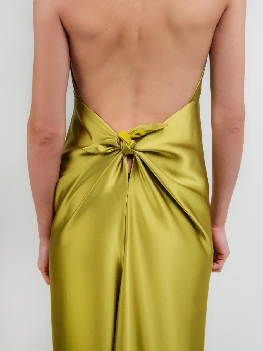 ABITO SCOLLO DRAPPEGGIATO PISTACCHIO - immagine 6