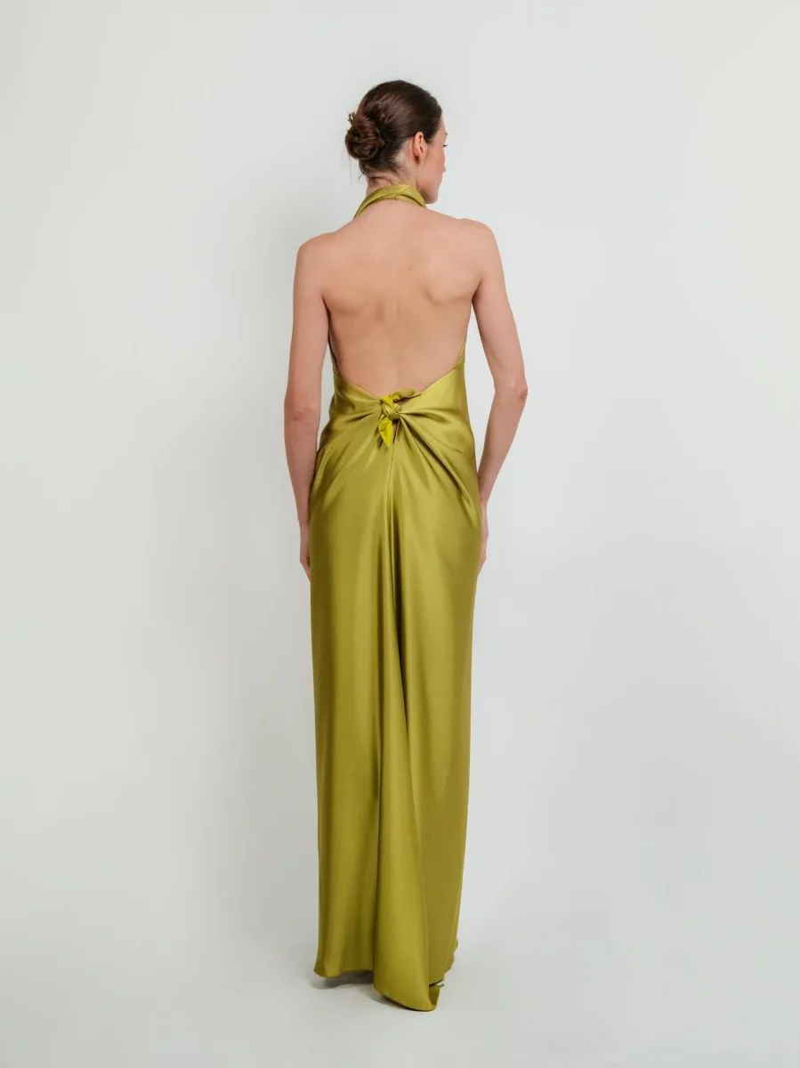 ABITO SCOLLO DRAPPEGGIATO PISTACCHIO - immagine 4