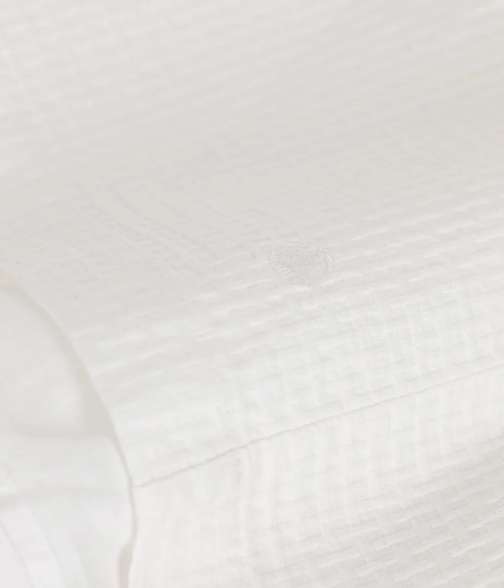 ABITO SMANICATO BIANCO IN COTONE OPERATO BAMBINA - immagine 3