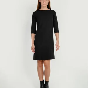 ABITO TUBINO CON MANICA A 3/4 NERO