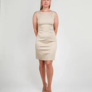 ABITO TUBINO IN COTONE BEIGE