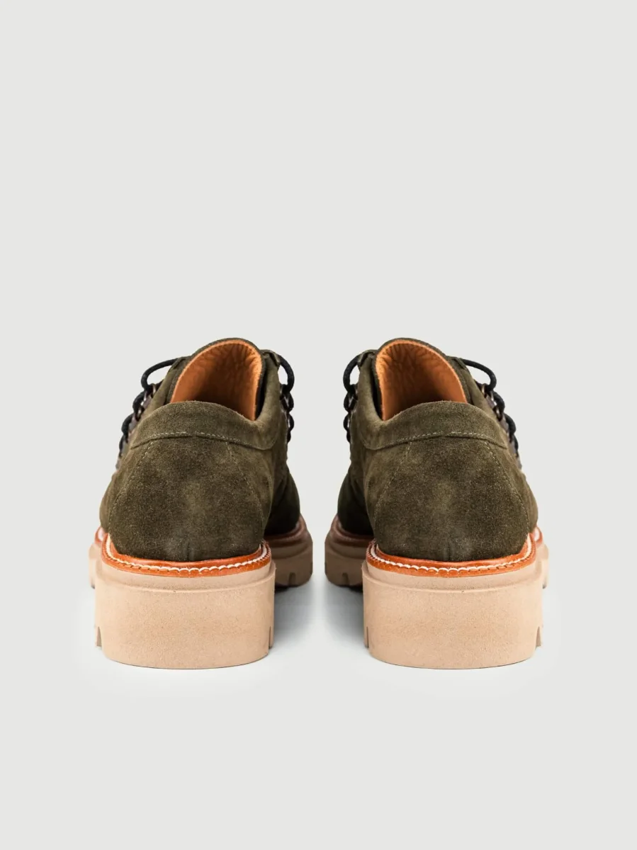 ALLACCIATA IN CAMOSCIO TREKKING KAKI - immagine 6