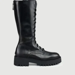 ANFIBIO ALTO IN PELLE CON ZIP POSTERIORE