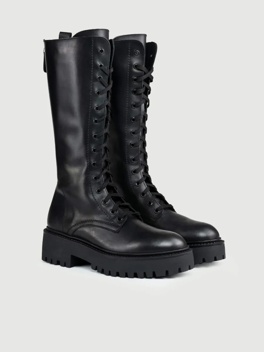 ANFIBIO ALTO IN PELLE CON ZIP POSTERIORE - immagine 3