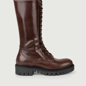 ANFIBIO ALTO IN PELLE MARRONE