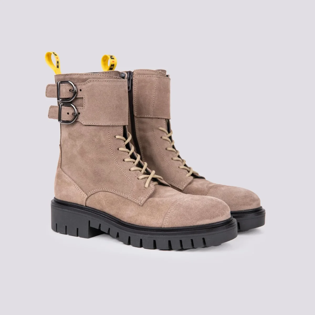 ANFIBIO BiMOR CON DOPPIA FIBBIA IN CAMOSCIO BEIGE - immagine 3