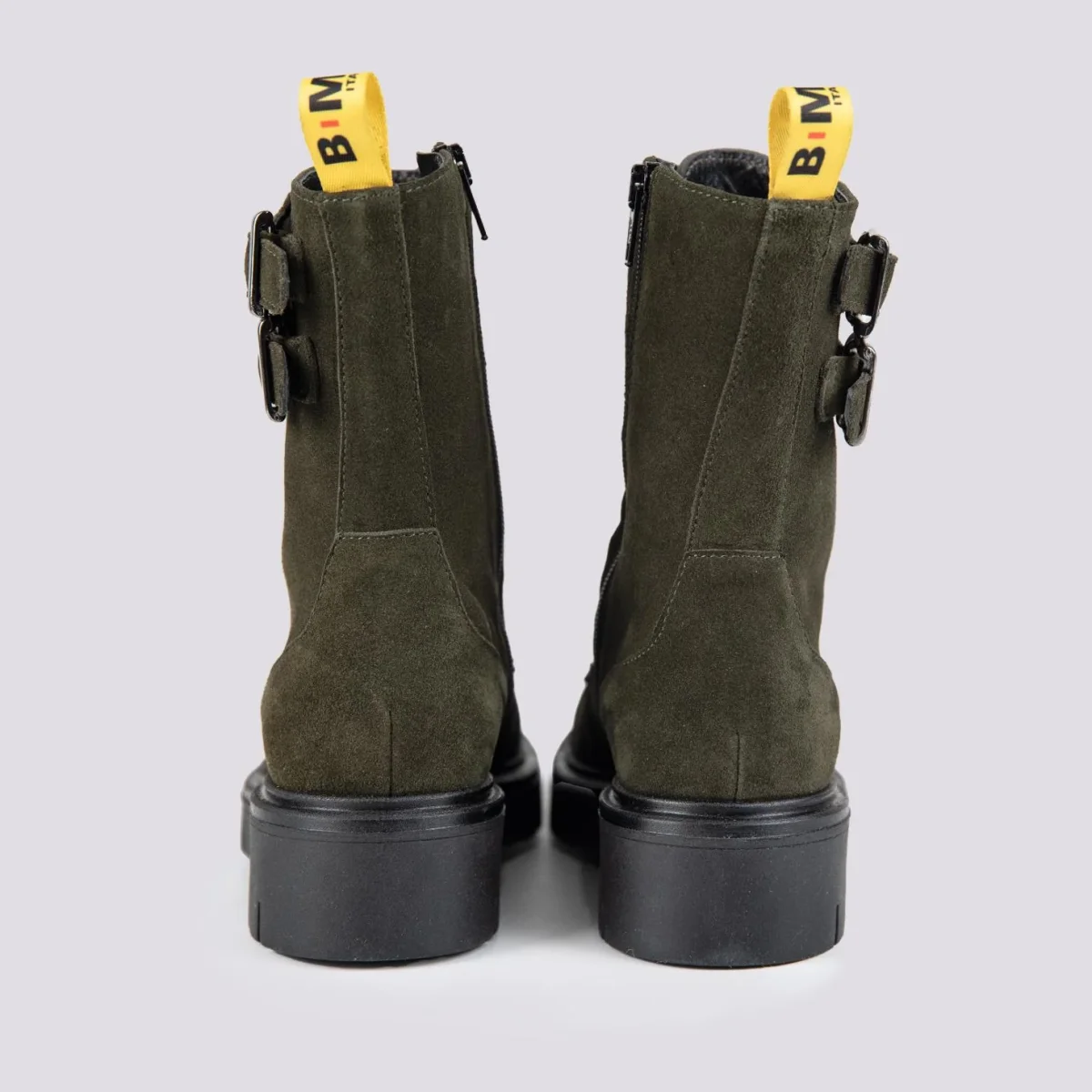 ANFIBIO BiMOR CON DOPPIA FIBBIA IN CAMOSCIO VERDE SALVIA - immagine 4