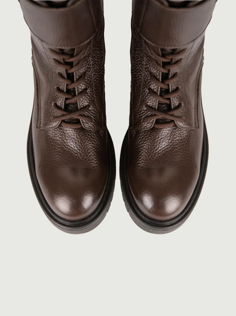 ANFIBIO IN PELLE MARTELLATA MARRONE - immagine 5