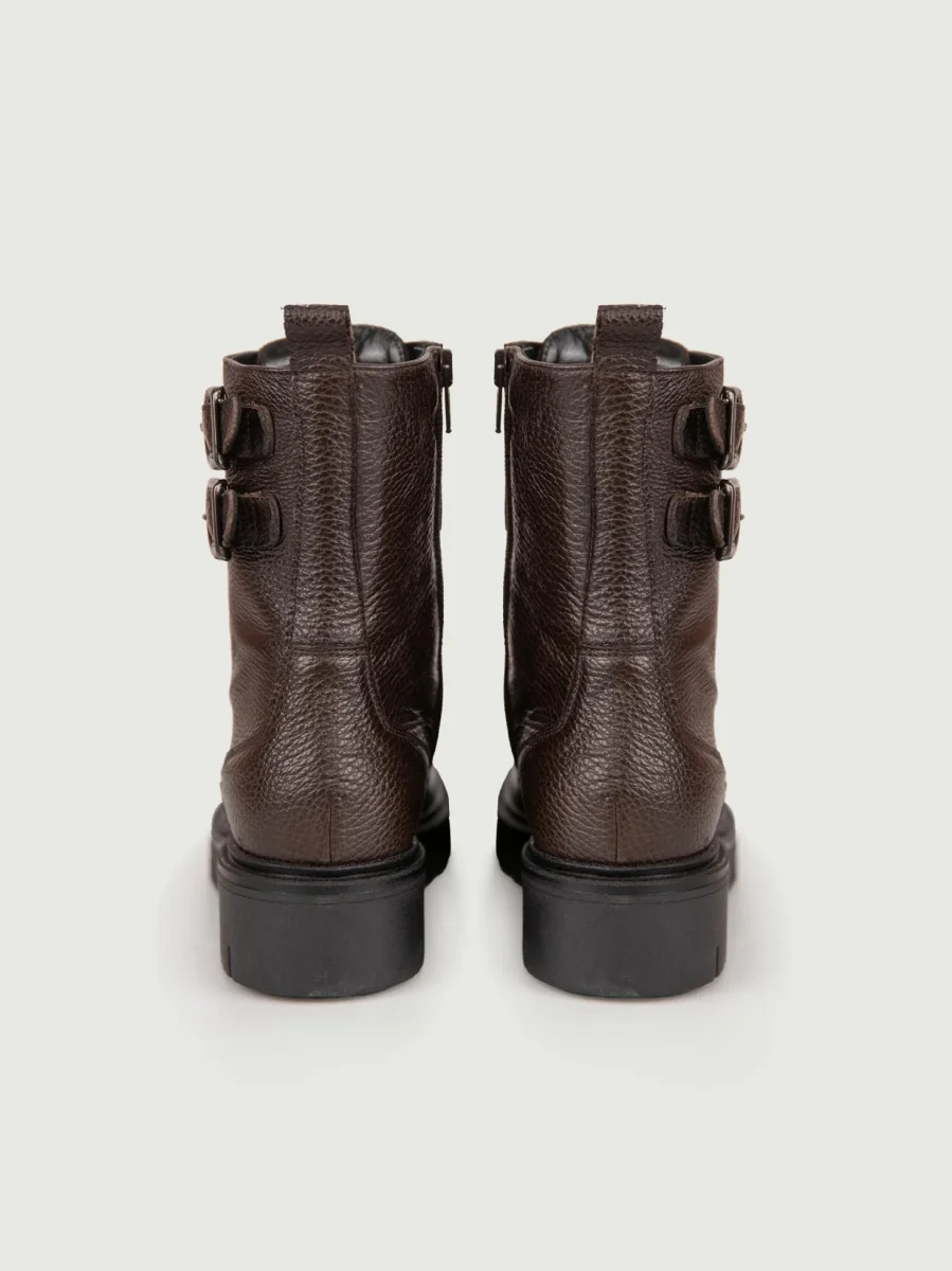 ANFIBIO IN PELLE MARTELLATA MARRONE - immagine 4