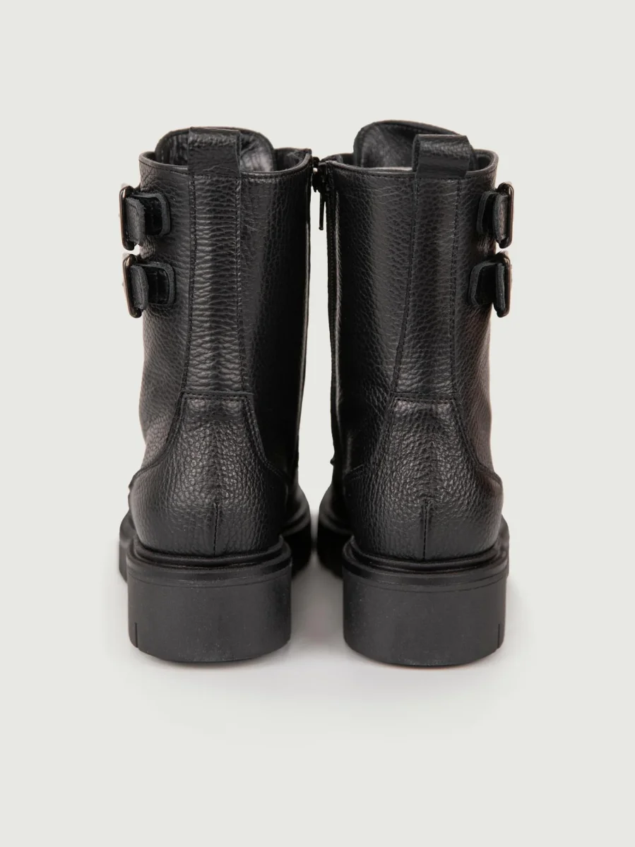 ANFIBIO IN PELLE MARTELLATA NERA - immagine 4