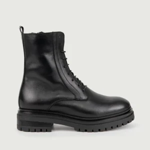 ANFIBIO IN PELLE NERA CON ZIP