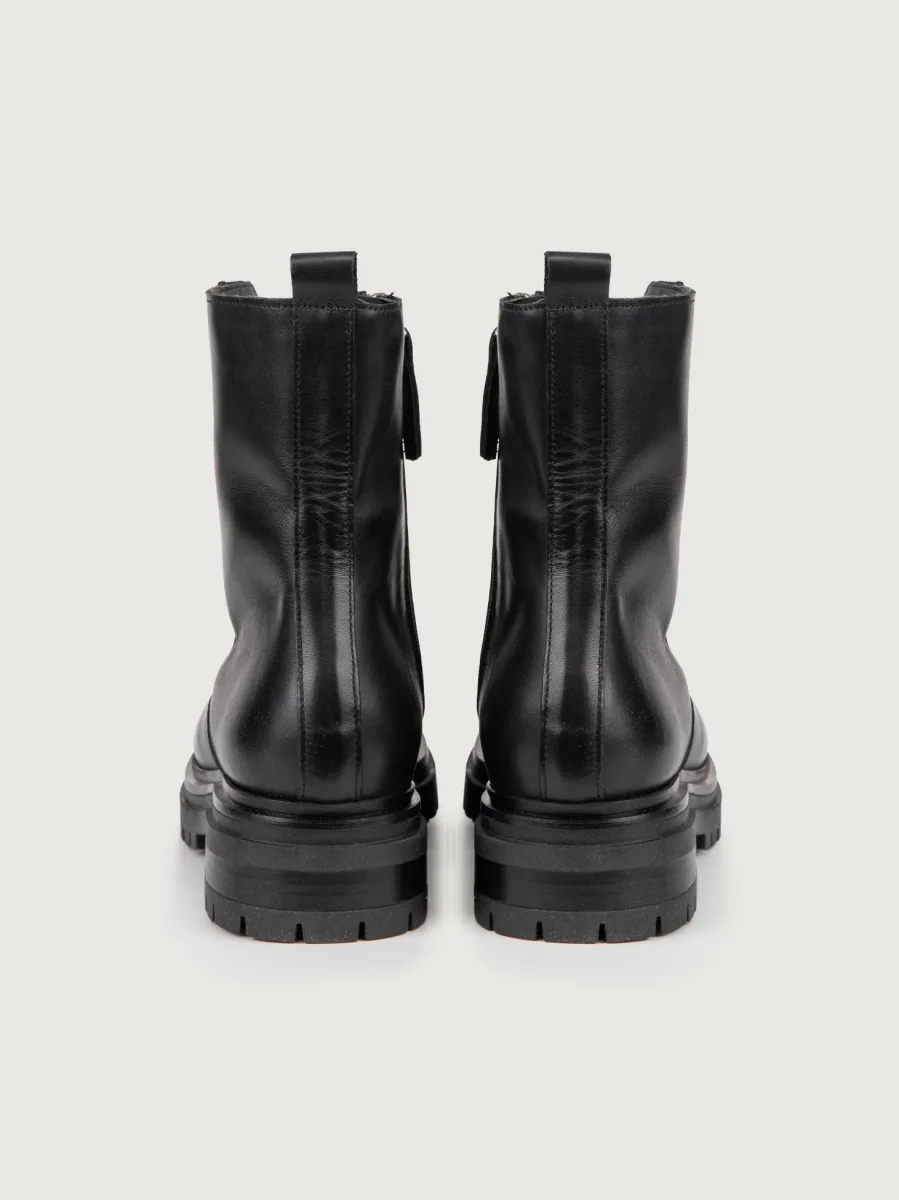 ANFIBIO IN PELLE NERA CON ZIP - immagine 7