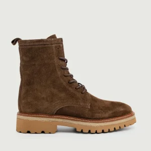 ANFIBIO IN PELLE SCAMOSCIATA CACAO