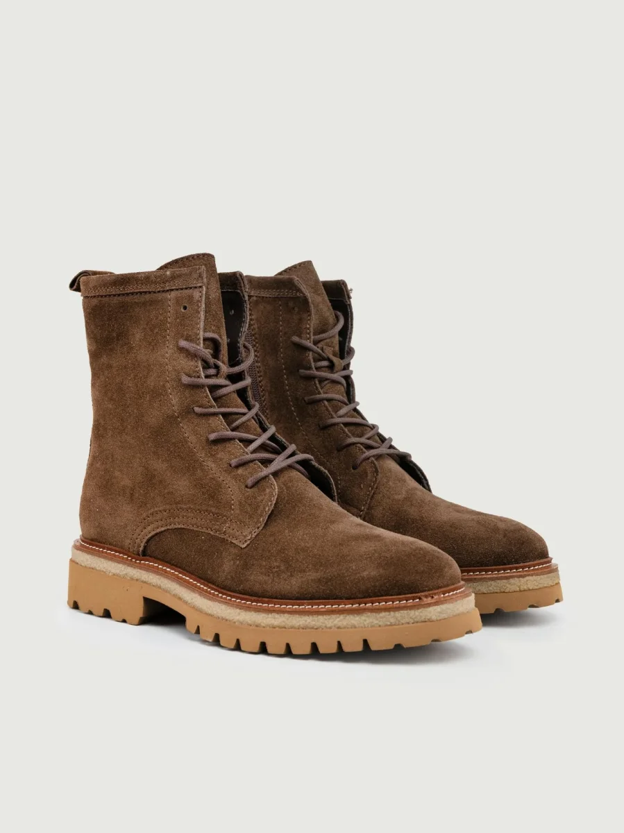 ANFIBIO IN PELLE SCAMOSCIATA CACAO - immagine 3