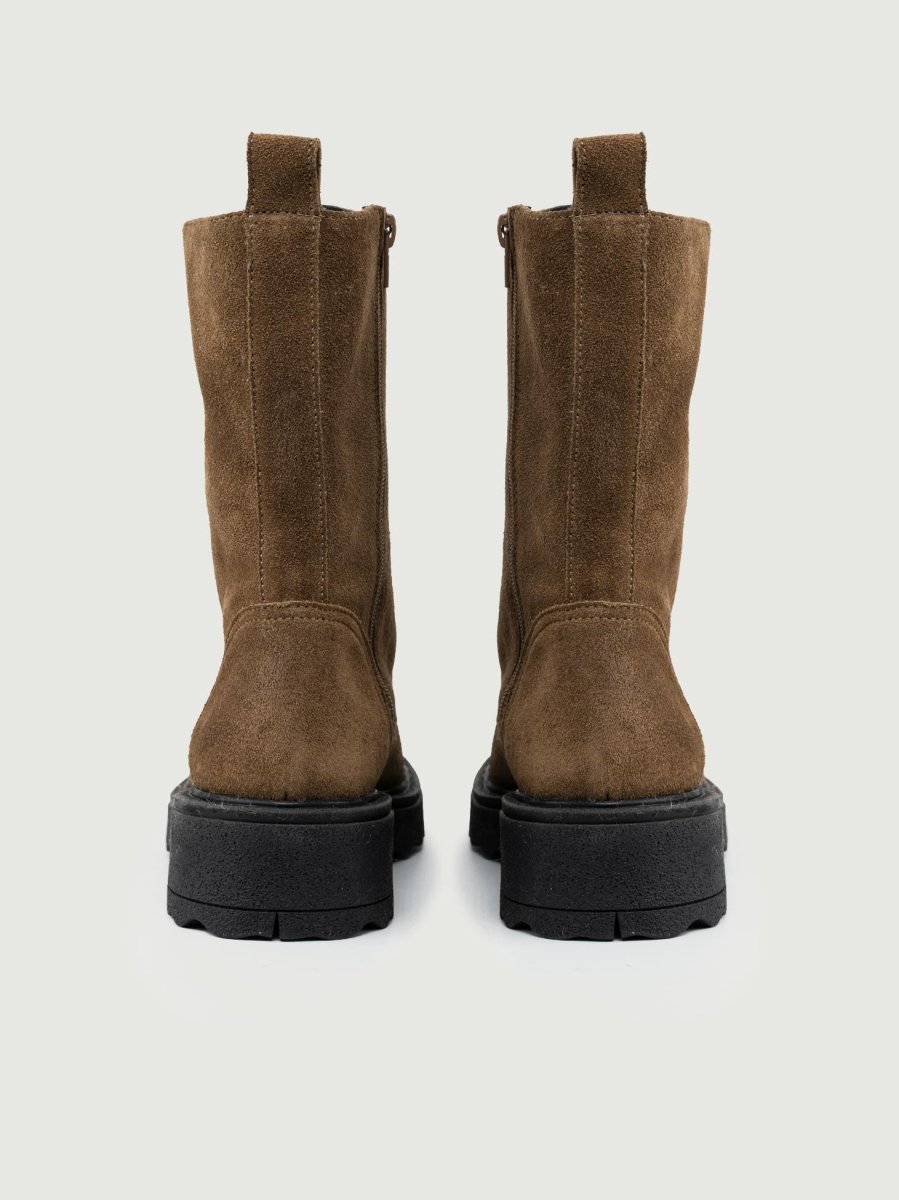 ANFIBIO IN PELLE SCAMOSCIATA TAUPE - immagine 4