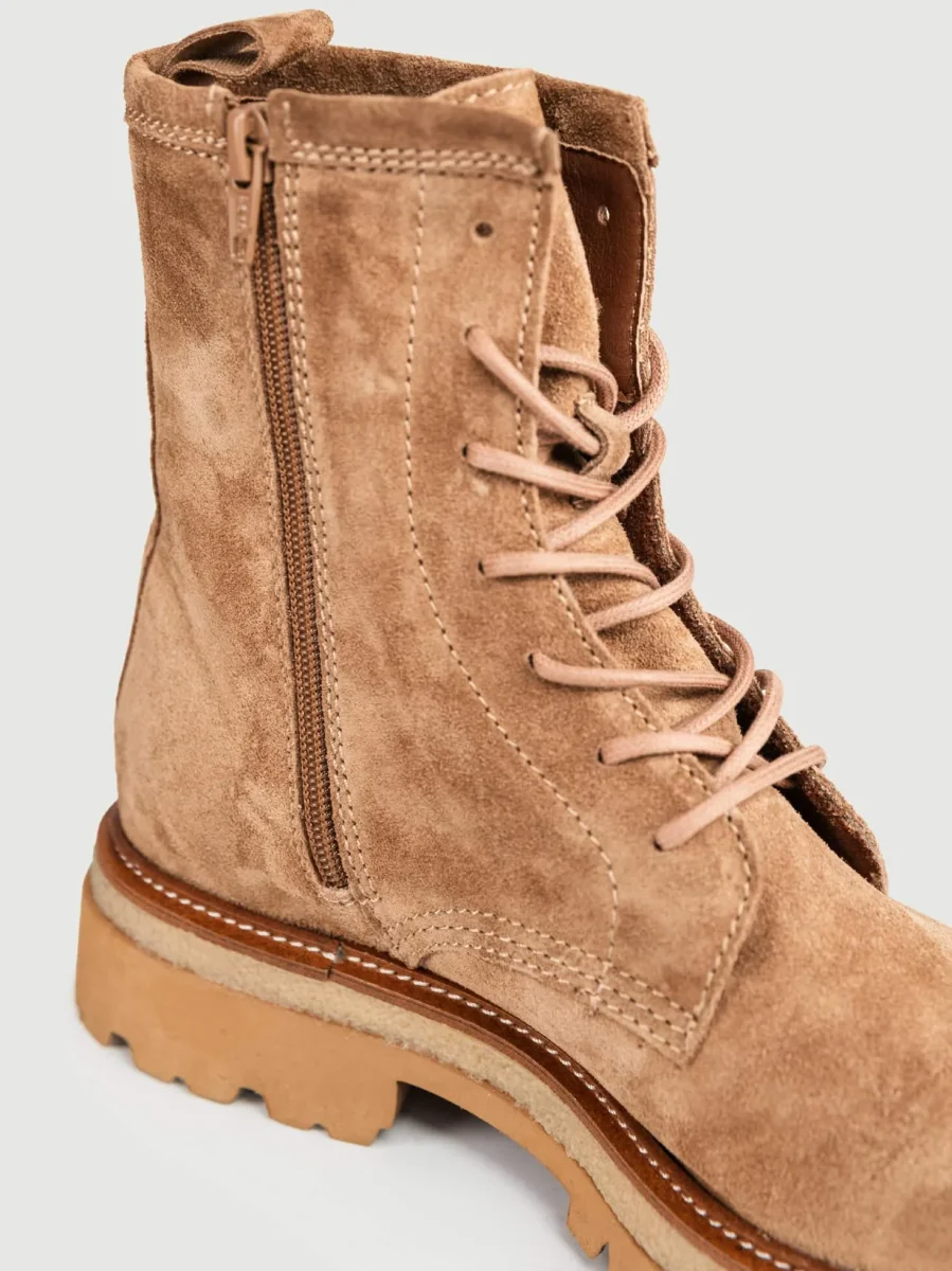 ANFIBIO IN PELLE SCAMOSCIATA TAUPE - immagine 6