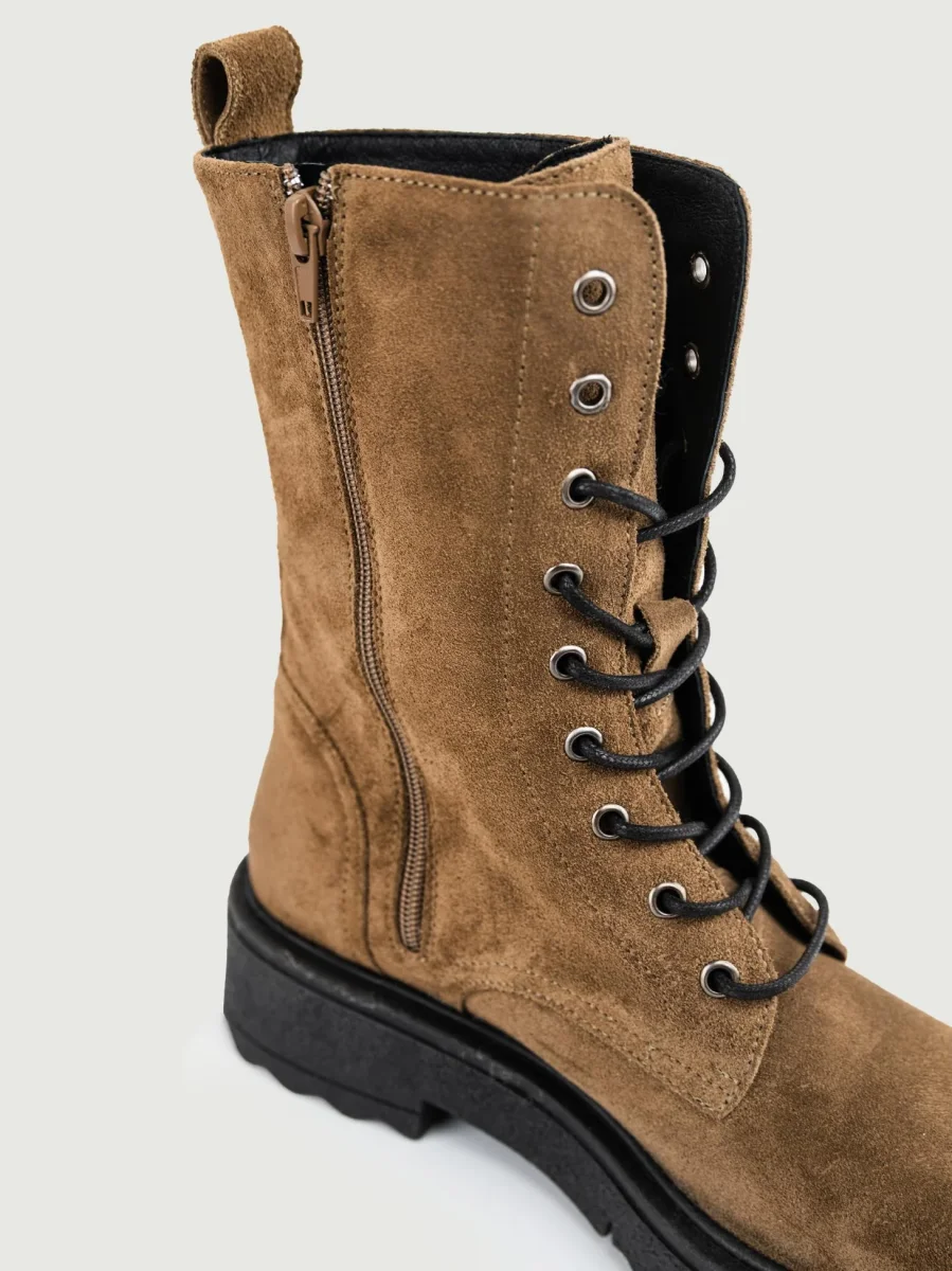 ANFIBIO IN PELLE SCAMOSCIATA TAUPE - immagine 6