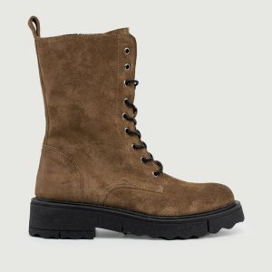 ANFIBIO IN PELLE SCAMOSCIATA TAUPE